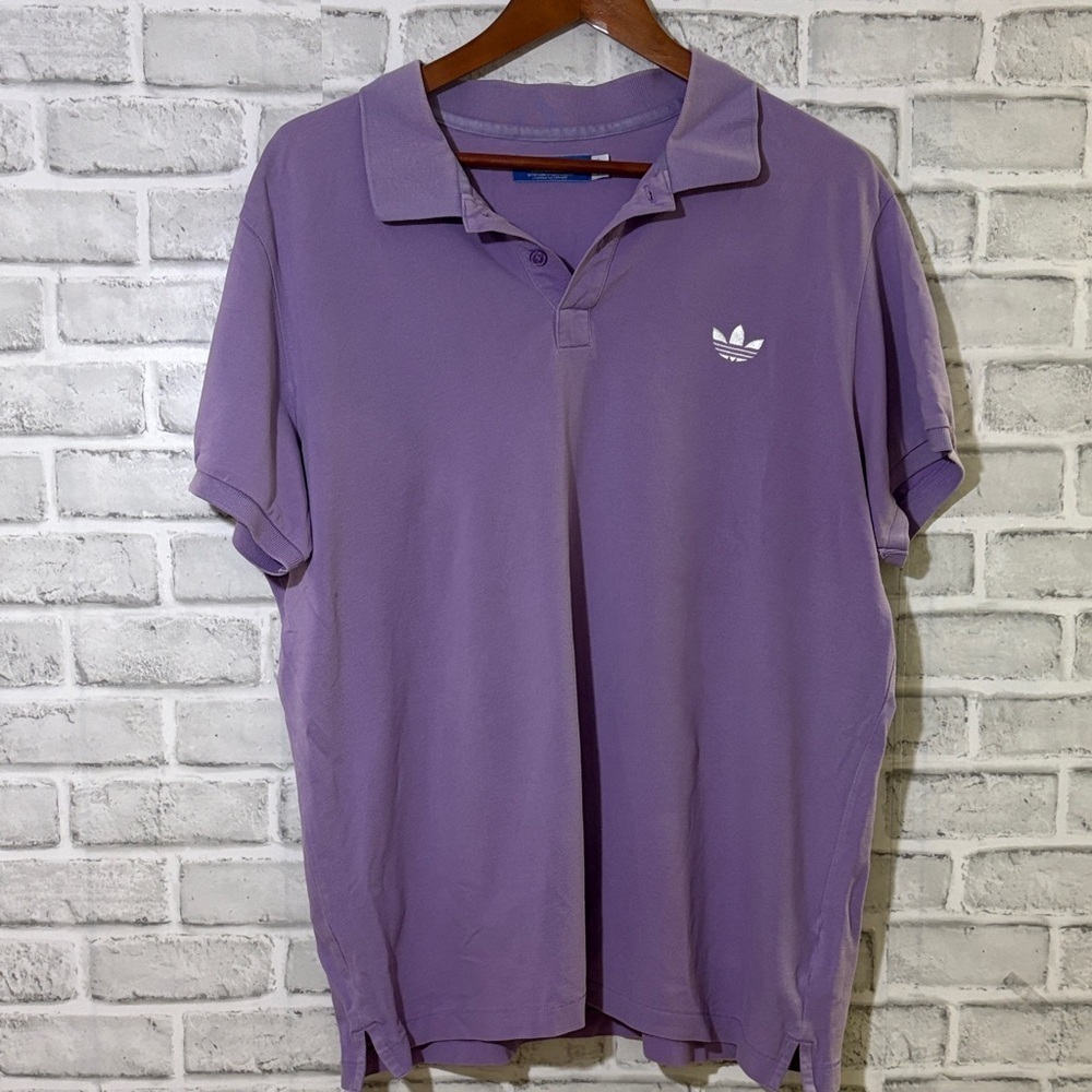 Adidas Men's short sleeve Polo in Lavender, size XL